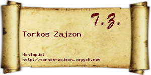 Torkos Zajzon névjegykártya